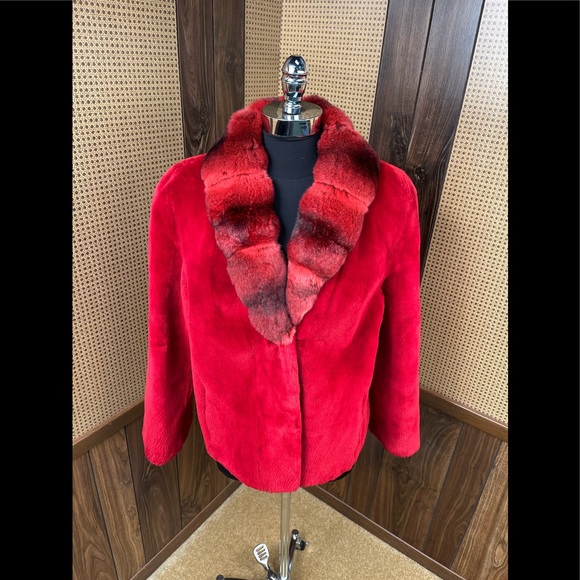 Bloomingdales Dyed Red Sheared Beaver 